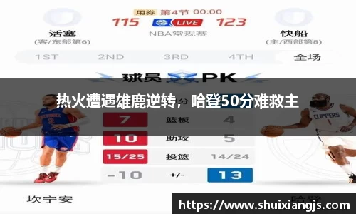 热火遭遇雄鹿逆转，哈登50分难救主